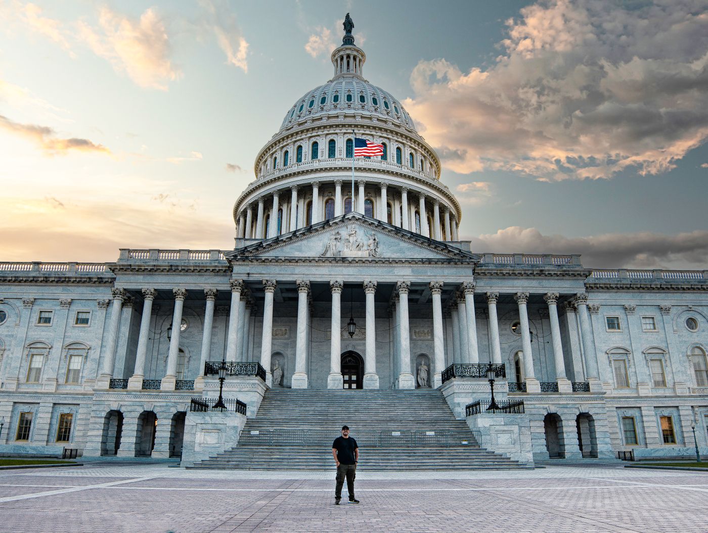 The U.S. Capitol at dusk